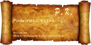 Podwinetz Kitti névjegykártya